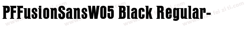 PFFusionSansW05 Black Regular字体转换